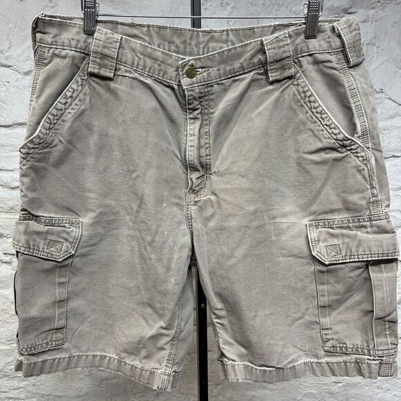 Carhartt Khaki Original Fit Canvas Carpenter Work Shorts Men's Size 38 - Picture 1 of 8